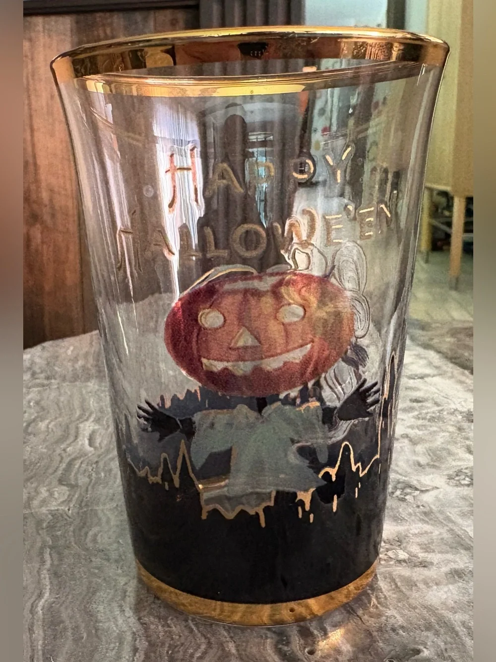 NWOT Williams Sonoma Vintage Halloween Tumblers, Set of 4